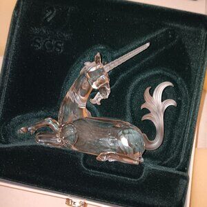SWAROVSKI Silver Crystal Fabulous Creature Unicorn Large Figurine